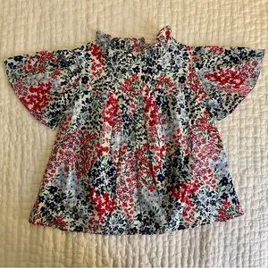 NWT Janie and Jack cotton floral blouse size 3T